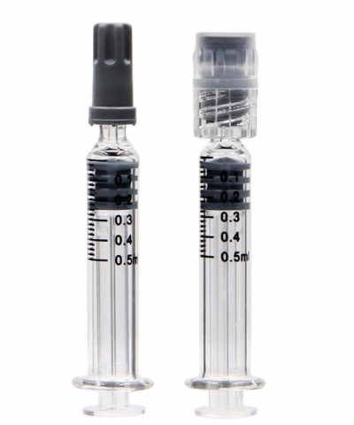 0.5ml glass syringe with luer lock for oil