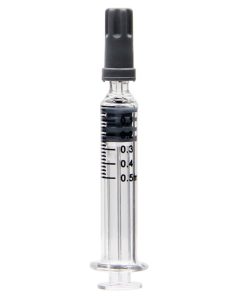 0.5ml glass syringe with luer lock for oil with rubber