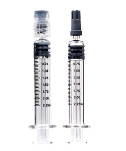 2.25ml Luer Lock Glass Syringe For Distillate Oil size