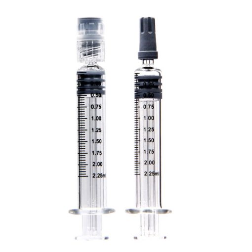 2.25ml Luer Lock Glass Syringe For Distillate Oil size
