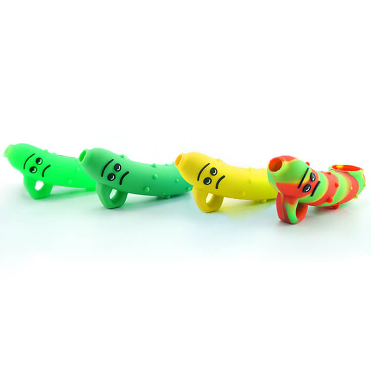 Carton silicone pipe with metal bowl different color bulk wholesale