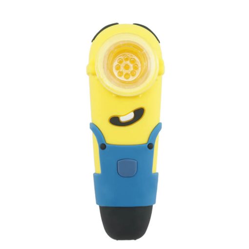 Minions Silicone pipe with glass bowl bulk wholesale