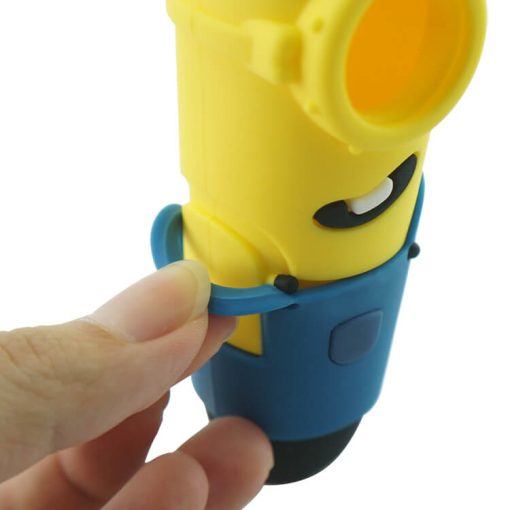 Minions Silicone pipe with glass bowl material show