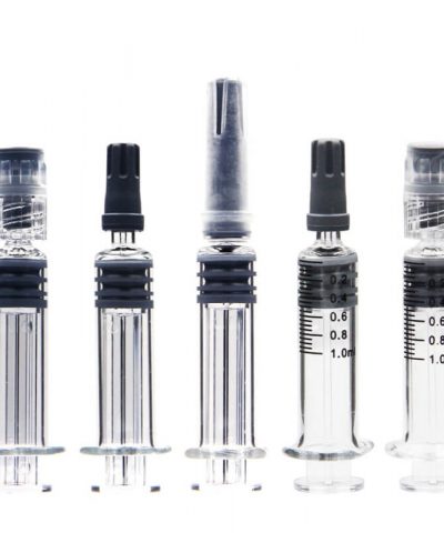 Standard 1ml glass syringe luer lock for distillate