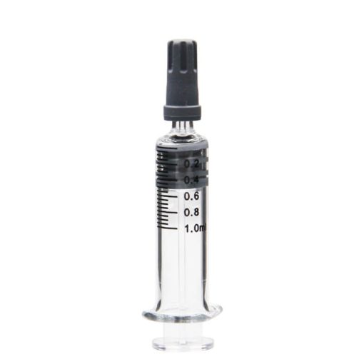 Standard 1ml glass syringe luer lock for distillate front