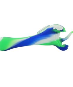 Venom silicone pipe with glass bowl bulk wholesale green and blue color