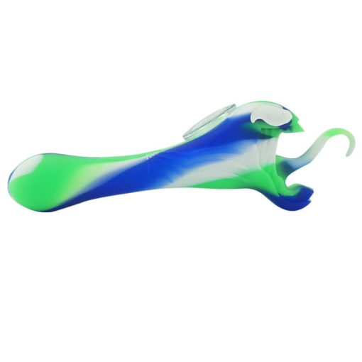 Venom silicone pipe with glass bowl bulk wholesale green and blue color