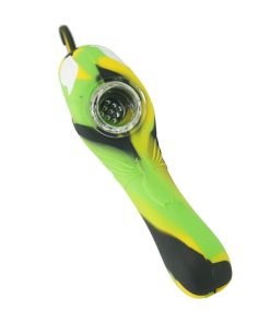 Venom silicone pipe with glass bowl top show