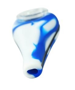 hawk design silicone pile with glass bowl blue color mouthpiece show