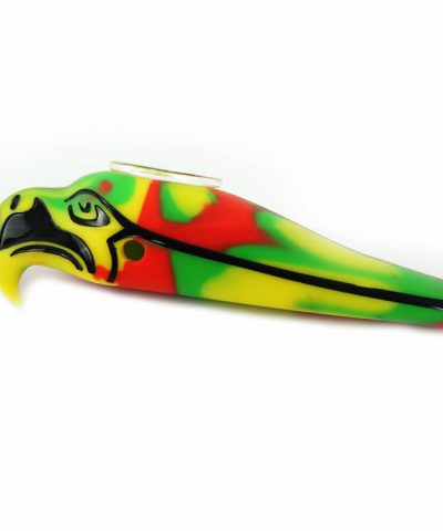 hawk design silicone pile with glass bowl rainbow color side show