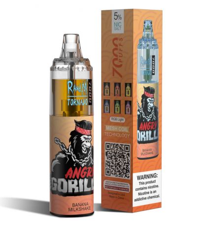 R and M Tornado 7000 Puffs Disposable Vape Banana Milkshake Device Bulk Wholesale