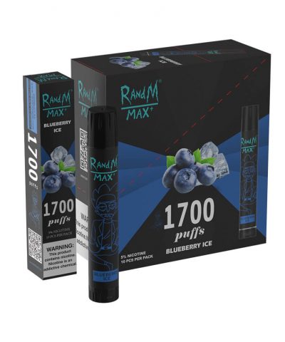 RandM Max Plus Disposable Vape Device Blueberry Ice Bulk Wholesale