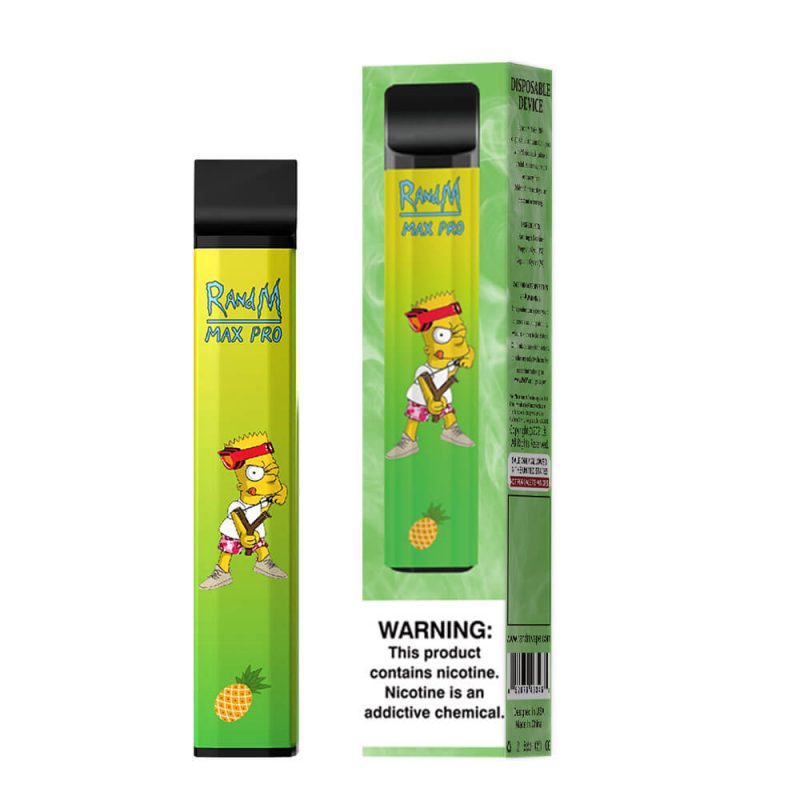 RandM Max Pro 3600 Puffs Disposable Vape Device Pinapple Ice Bulk Wholesale