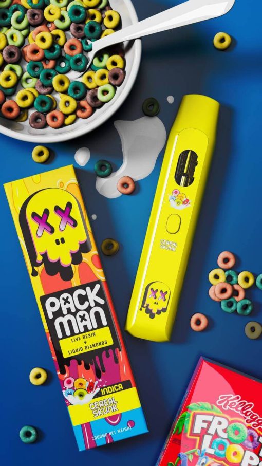 Packman 2 gram tank carts disposable vape pen with package bulk wholesale gereal skunk