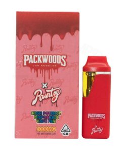 Packwoods X Runtz 1 Gram tank cartridge Disposable vape pen with packaging Wholesale 1000 mg capacity