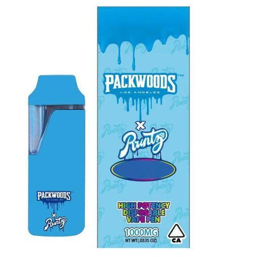 Packwoods X Runtz 1 Gram tank cartridge Disposable vape pen with packaging Wholesale Customized acceptable