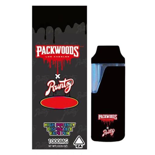 Packwoods X Runtz 1 Gram tank cartridge Disposable vape pen with packaging Wholesale Customized different color