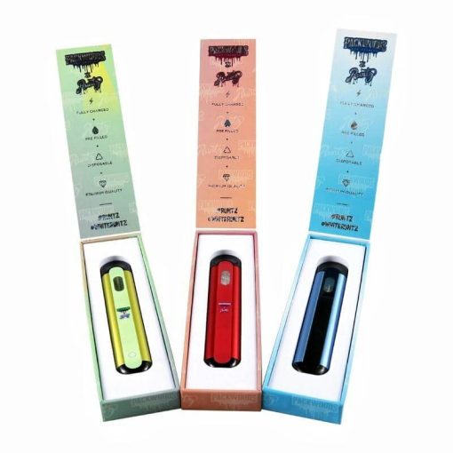 Packwoods-X-Runtz-2-gram-carts-Disposable-Vape-pen- Box and Device