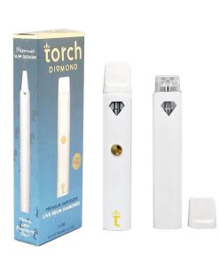 Torch diamonds 2 gram disposable vape pen and packaging Live Resin