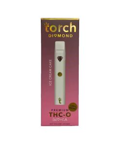 Torch diamonds 2 gram disposable vape pen and packaging THC-O Indica bulk wholesale