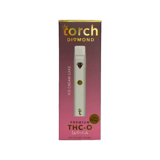 Torch diamonds 2 gram disposable vape pen and packaging THC-O Indica bulk wholesale